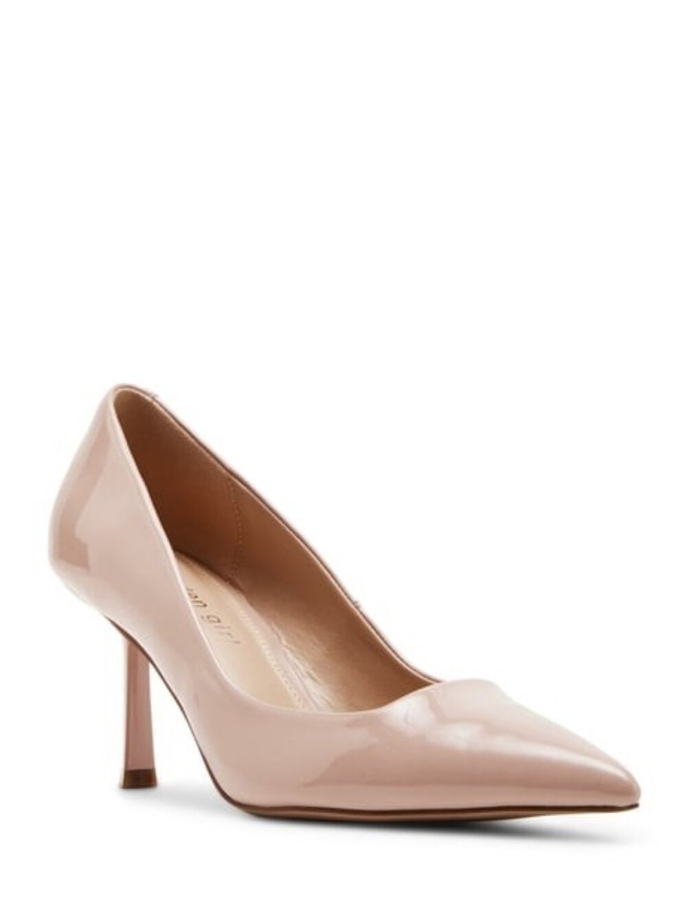 Madden Girl Brynn Nude Patent Pointed Toe Pumps Stiletto Heels 7 New